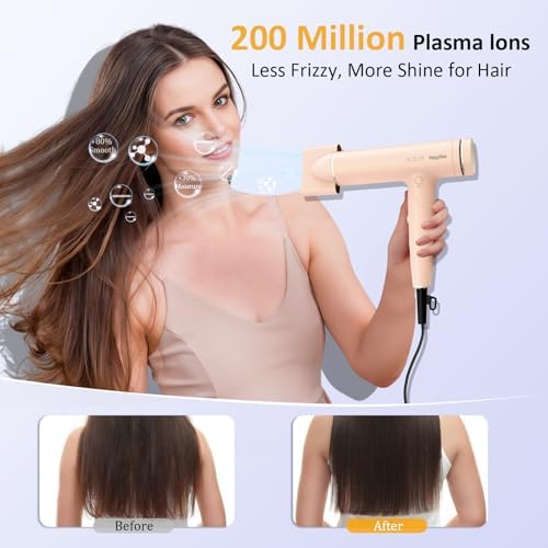 High-Speed Plasma Ion Hair Dryer, Foldable 1500W Professional Blow Dryer - Image 4