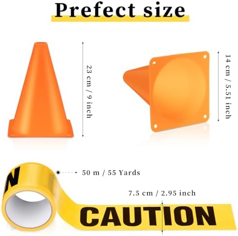 Frienda 11 Pcs Construction Party Decorations Set, 9 Inch Tall, Solid - Image 2