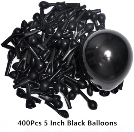 400 Pack Black Balloons, 5 Inch Black Latex Balloons Helium Balloons Party Decorations Supplies - Image 2