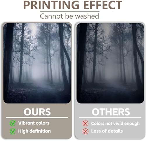 Misty Forest Backdrop for Horror Halloween Party Spooky Dark Woodland Path Foggy Trees Scary Night Background Photography Photo Booth Studio Props 15x10ft - Image 5