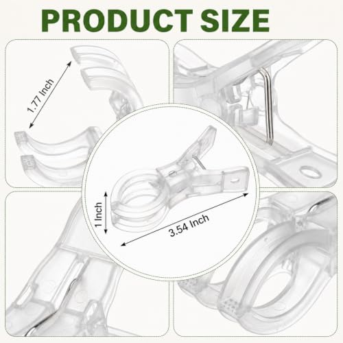LemonRoad 20 Pack Large Balloon Arch Clips Spring Clamp for Backdrop, Clear - Image 2