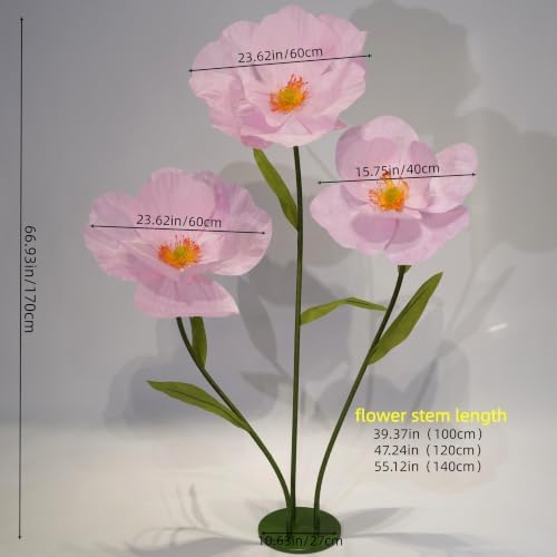 5.58FT Artificial Paper Flowers, Large Flower Backdrop - Image 2