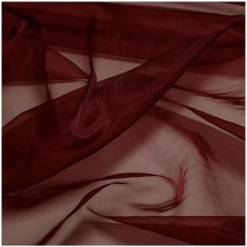 15 Yard Organza Fabric 44" Wide for Wedding Event Décor - Burgundy - Image 4