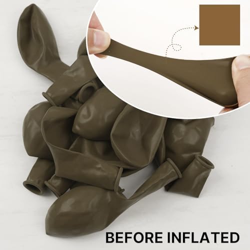 PartyWoo Brown Balloons 50pcs Boho Neutral Coffee Tan Fall Color 12 Inch - Image 3