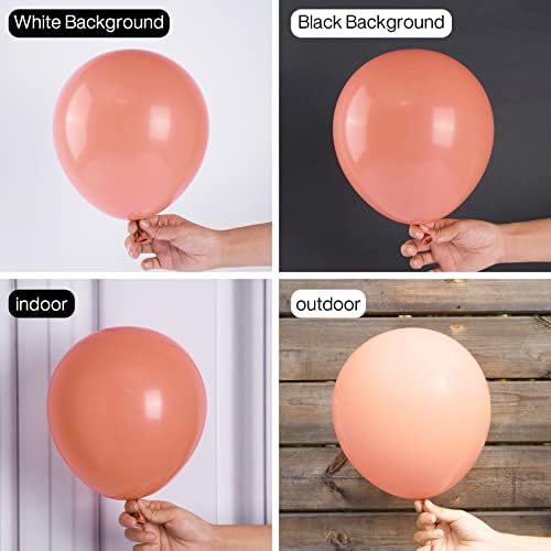 PartyWoo Dusty Pink Balloons 50pcs Dusty Rose Boho Netural Pink Color - Image 2