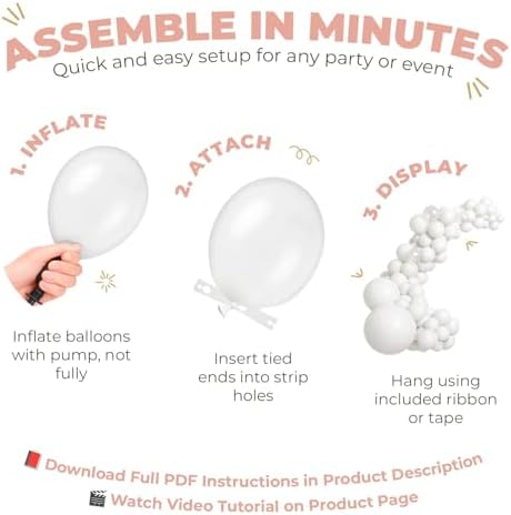 Vellax 146-Pc Balloon Garland Kit, Dusty Pink, Nude & Rose Gold DIY - Image 3