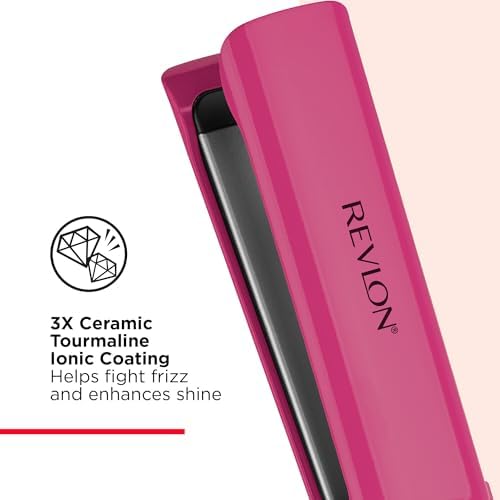REVLON Smooth Brilliance Ceramic Hair Flat Iron, 1.5" Plates - Image 3