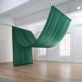 4 Panels 5ft(W) x 20ft(L) Forest Green Ceiling Drapes for Wedding Parties by PartyVillage