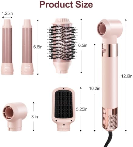 HIPPIH Blow Dryer Brush Set - 5 in 1 Hair Styler, 110,000 RPM Hot Air Brush - Image 7