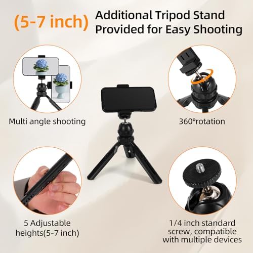 Light Box with Tripod, 16/20/24/32/47 Inch Lightbox with CRI>95 120 White Warm LED Light Beads. Portable Photo Light Box with 6 Colors PVC Backdrops. Dimmable Shooting Tent Kit for Studio Photography - Image 4