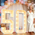 Pooqla 4FT Marquee Numbers, Large Light Up Number 50th Birthday Party Decor by Pooqla