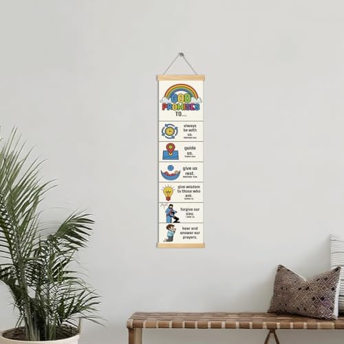 Gods Promises Banner, Church Banner, Christian Rustic Hanging Door Flag, Farmhouse Decorations Outdoor Indoor, Church Activity Decor, Bible Lesson, Scripture and Words Decorations - Image 4