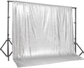 PartyDelight Silver Sequin Backdrop 20x10ft Sparkly Photo Curtain by PartyDelight