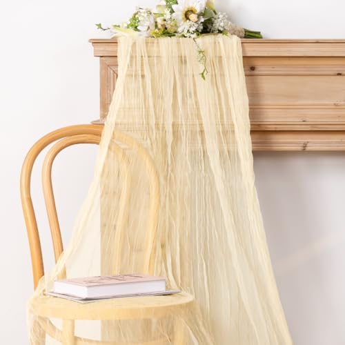 Cheesecloth Table Runner Tulle Fall Boho Wedding Shower Party Home Decor - Image 5