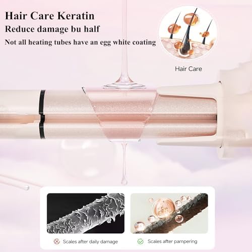 5 in 1 Interchangeable Curling Iron Set, 5 Styling Tools, 28mm，32mm，40mm Roll, Hair Straightener Brush，Volumizing Comb，and Curling Iron，3 Temp & Timer & Negative Ions - Image 6