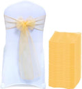 MDS Pack of 250 Organza Chair Sashes for Wedding & Event Décor – Gold by MDS