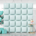 NISOCY 25PCS Pastel Green Square Foil Balloons Wall Backdrop by NISOCY