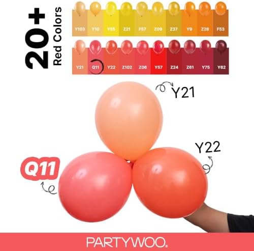 PartyWoo Coral Balloons 50pcs Pastel Red Coral Pink Color 12 Inch - Image 4