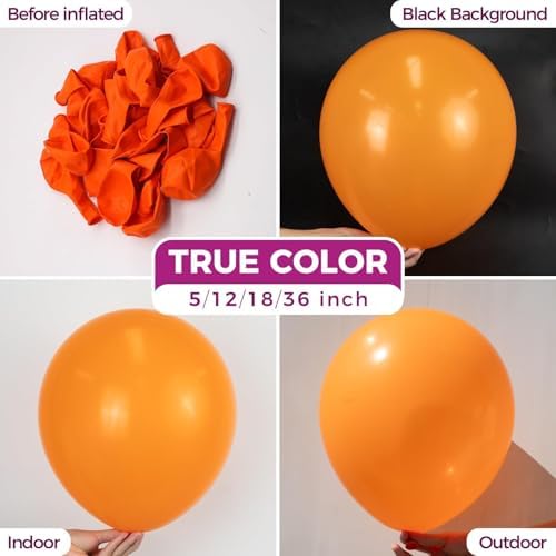 Orange Balloons Latex Matte Party Balloons 150 Pack 5 inch Small - Image 2
