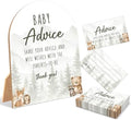 Woodland Adventure Baby Shower Games, Forest Animals Advice For Parents To Be, 6x8 Inch Arch Wooden Sign With Stand And 50 Advice Cards, Gender Reveal Party Supplies & Decorations -LN010 by Unknown