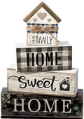 Moucuny 4 Pcs Farmhouse Table Decor Rustic Home Sweet Home Wooden Signs by Moucuny