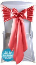 Leading Linens 1 pc Coral 108"x8" Satin Bow Sash Chair Cover Decoration by LeadingLinens