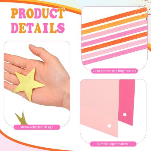 Frienda 15 Pcs Groovy Color Chains Strips Set, Sunset Party Decorations - Image 3