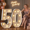 imprsv 3FT Marquee Numbers 50, Light Up Numbers for 50th Birthday Decor by Letsmakeitimpressive