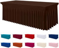 Smiry Spandex Elastic Fitted Table Cloth Skirt for 4FT Rectangle Table by Smiry