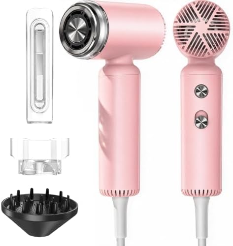 Hair Dryer, Travel Mini 15 x Fast Drying Ionic Blow Dryer with Diffuser, Professional 110k RPM High-Speed Hairdryer with 200M Negative Ions Reduce Frizz, Portable Lightweight for Styling & Daily Use by TakeHairSalonHome