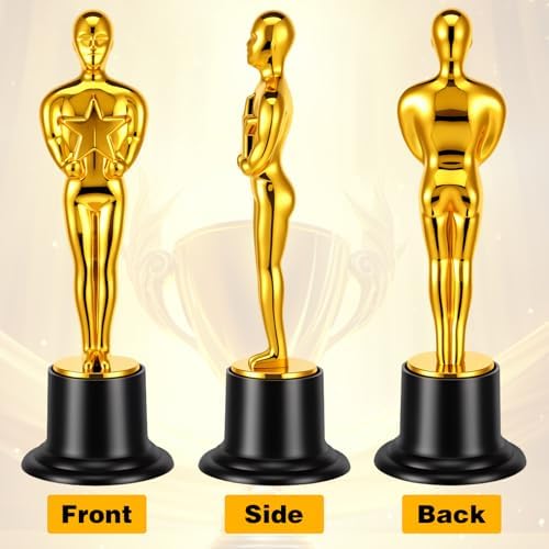 24 Pack 6 Inch Gold Mini Award Trophy Statues, Plastic Mini Trophies - Image 4