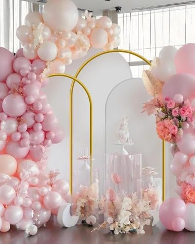 HEMMOTOP Arch Backdrop Stand with Cover Set, White, 7.2ft and 6ft, 2-Pack - Image 3