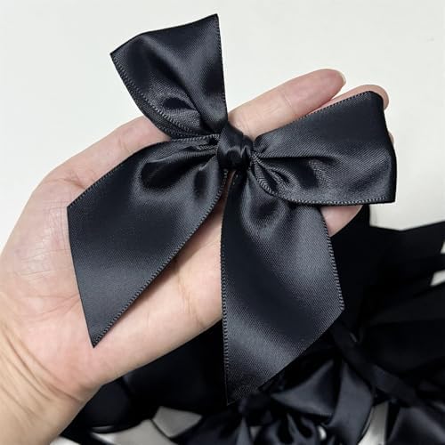 2pcs Bow Garland Banner, Ribbon Bow Party Decorations for Baby Shower Girls Bow Coquette Birthday Party Decor (Black) - Image 5