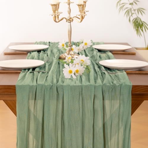 Cheesecloth Table Runner Fall Boho Wedding Birthday Party Home Decor - Image 2