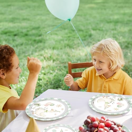 Pet Duck Birthday Decorations Supplies, 140PCS Disposable Paper Dinnerware Set Paper Plates Napkins Cups Set for 20 Guests Duck - Image 3