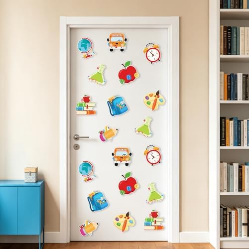 54Pcs Back to School Cutouts, Classroom Theme Bulletin Board Decoration, First Day of School Paper Cut-Outs for Teacher Students Party Supplies Classroom Office Chalkboard Door Wall Decor - Image 6