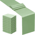 SiinvdaBZX 24 Pcs Sage Green Satin Table Runner 12 x 108 inches Long by SiinvdaBZX