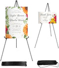 JEAWIWI 2 Pcs Lightweight Easel Stand, 66 Inch, Black, with Carry Bags by JEAWIWI