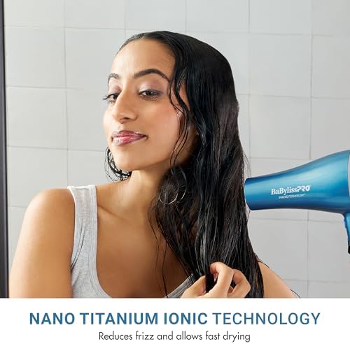 BaBylissPRO Nano Titanium 2000-Watt Blow Dryer with Concentrator Nozzle, Professional Grade Ionic Corded Styling Tool for Hair - Image 2