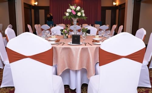 MDS Pack of 200 Spandex Chair Sashes Without Slider Buckles – Terracotta - Image 6