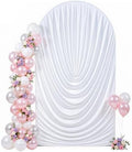 White Draped Arch Cover - 6FT Drape Arch Backdrop Cover by HBBMAGIC