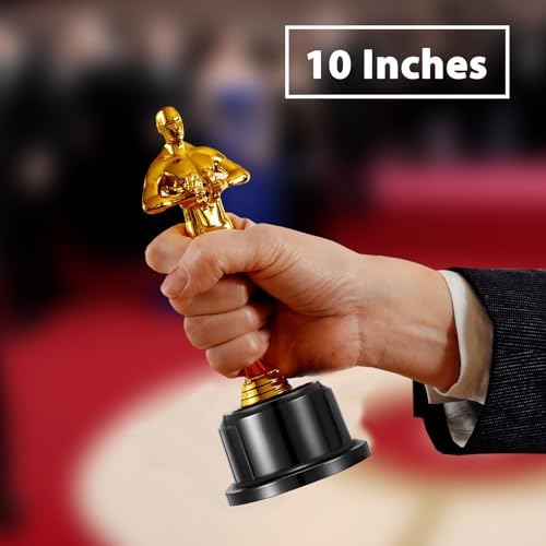 10'' Gold Award Trophy,4 Pack Gold Award Statues,Trophy for Award Ceremony,Celebration,Party Decorations,Party Props and Appreciation Gift - Image 4