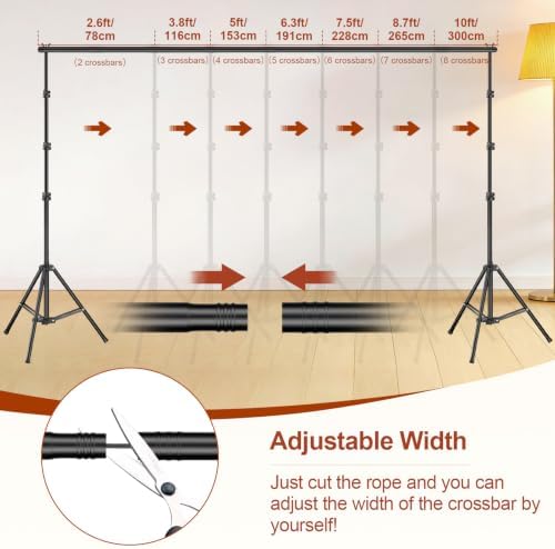 Backdrop Stand Kit 10x7ft(WxH) for Party Photography Weddings - Image 4