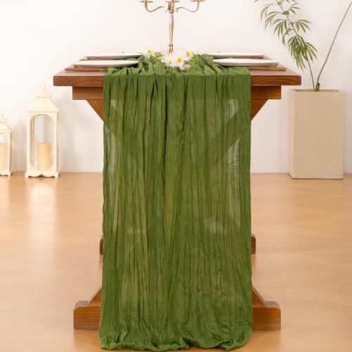 Cheesecloth Table Runner Fall Boho Wedding Birthday Party Home Decor - Image 4