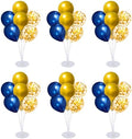 6 Set Balloon Stand Kit for Table Centerpieces With Balloon and Base Party Decorations for Birthday Wedding Retirement Graduation Baby Shower (Navy Gold) by Unknown