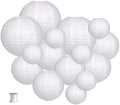 Hanging White Paper Lanterns White Party Decorations 15pcs by zilue