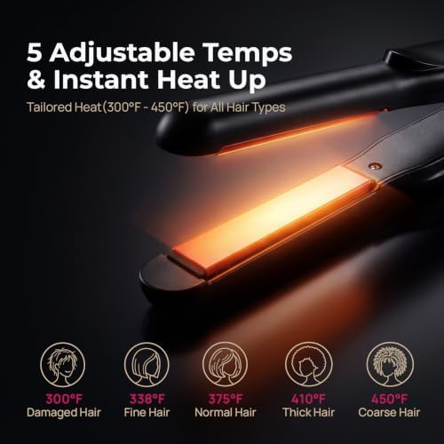 ORYNNE 1/2 Inch Flat Iron Small Hair Straightener for Short Hair Bangs Pink - Image 4