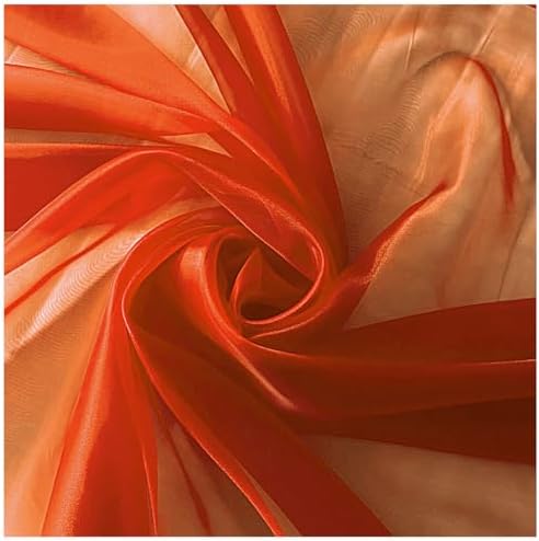 80 Yard Organza Fabric 44" Wide for Wedding Event Décor - Orange - Image 4