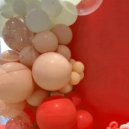 Voircoloria 105pcs Peach Party Latex Balloons, 12inch - Image 5
