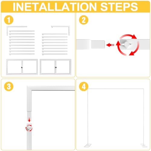 Heavy Duty Backdrop Stand, 8ft x 8ft, Adjustable Pipe and Drape Kit, White - Image 5